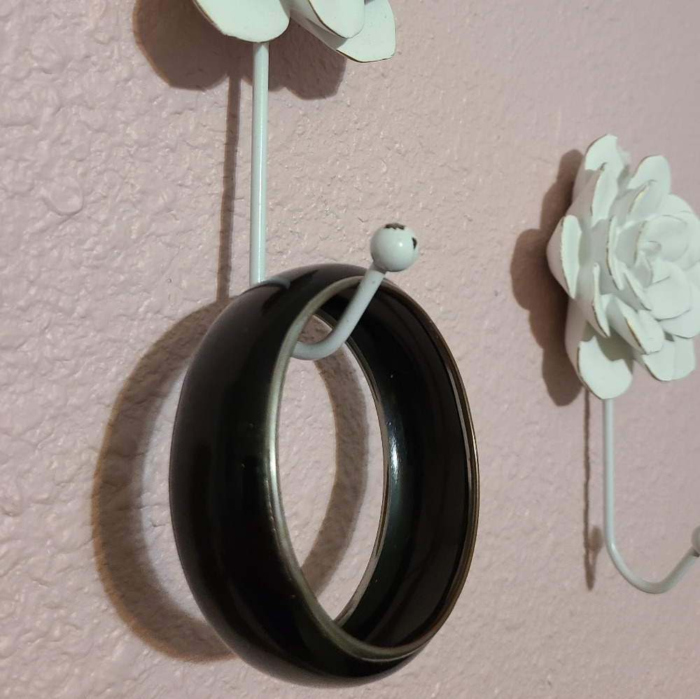 Black Bangle Bracelet